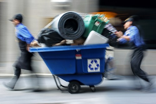 Photo of a larger skip outside a renovation on a residential street