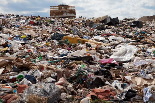 Different types of construction waste materials